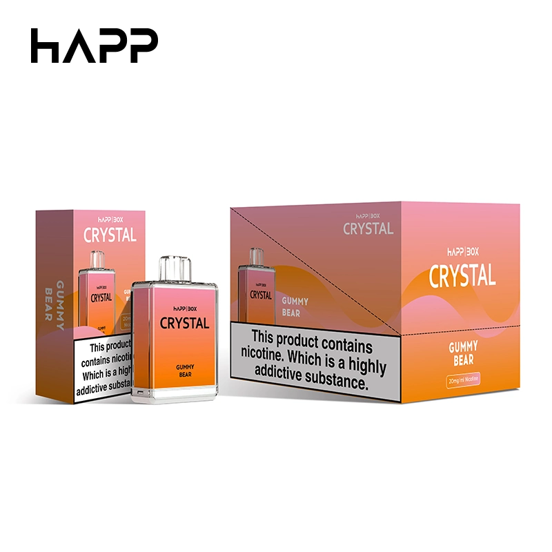 Caixa Happ 20mg do sal de nicotina dos cigarros e a bobina de malha 600borlas para melhor e cigarro 2ml 500mAh Vape Cigarro eléctrico