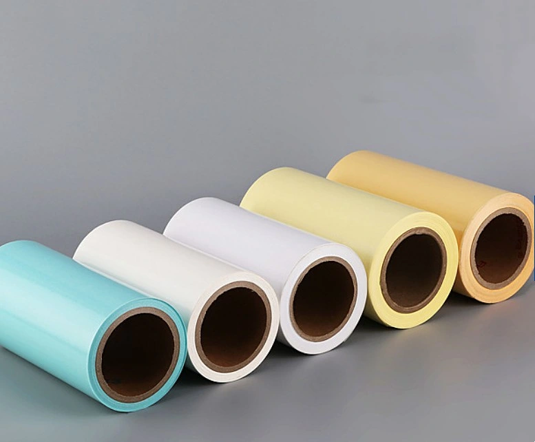 Papel de libertação de silicone vidro Azul/Amarelo/Branco papel de lançamento para autocolantes