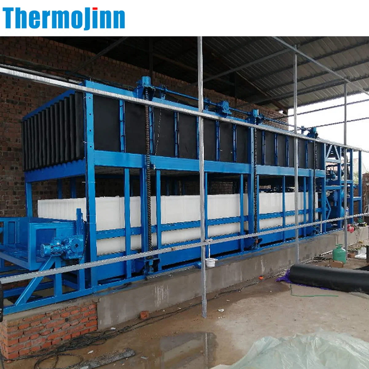 Thermojinn 3 toneladas de refrigeración industrial refrigeración directa/Bloque de hielo de la máquina con Food Standard