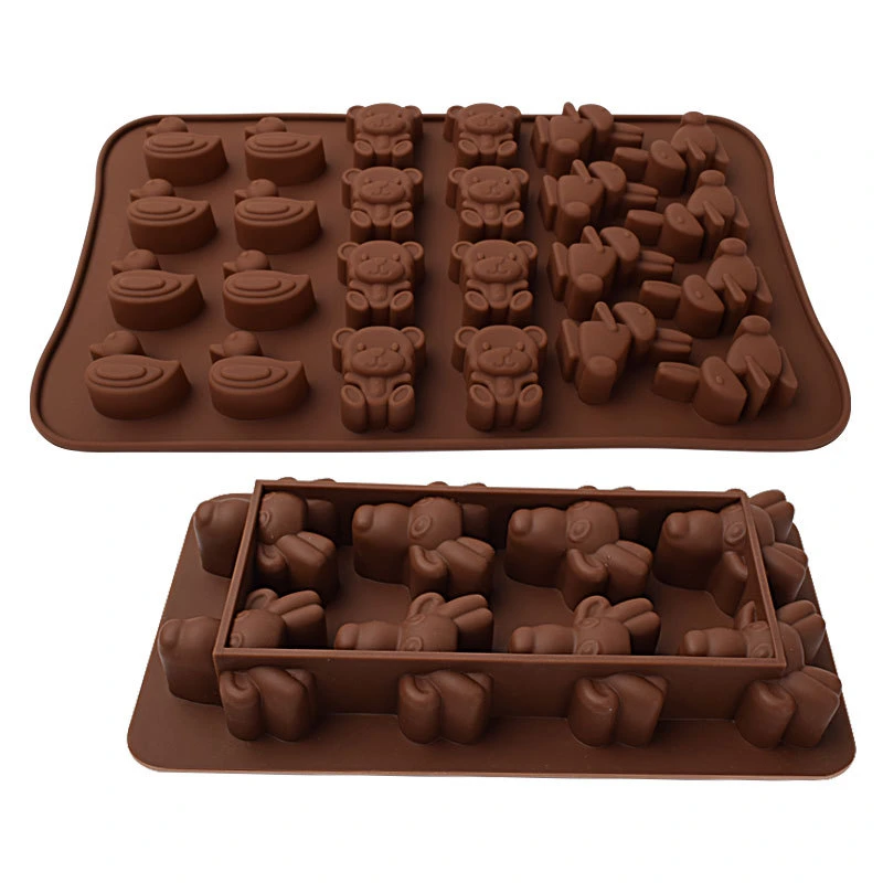 Cartoon Animal Silicone Chocolate Baking Mold Ice Grid Crystal Drop Glue Mold