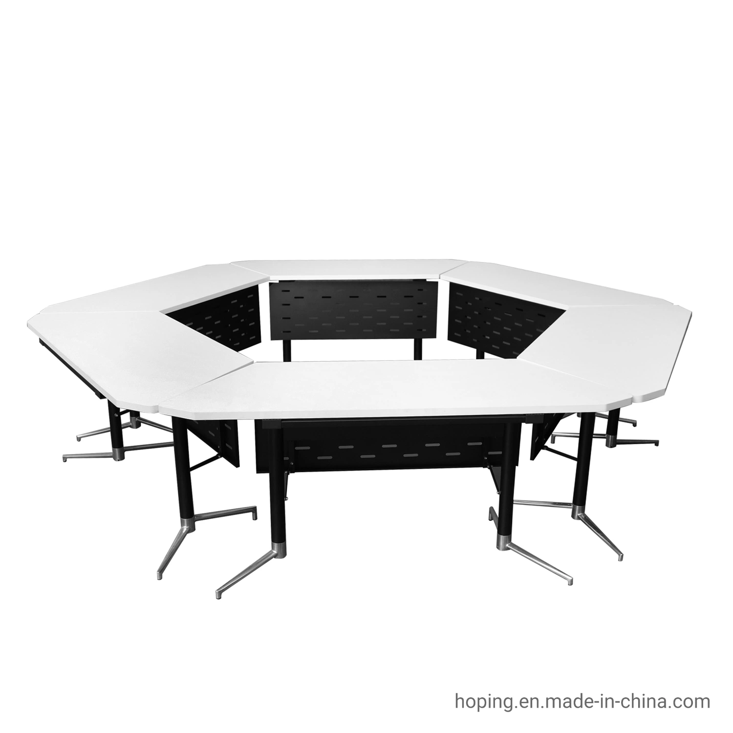 Custom Made Wholesale/Supplier Table de réunion avec des chaises de luxe moderne Smart forme ovale blanc Table de conférence Bureau