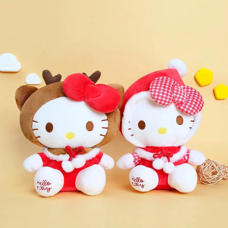 Sanrio Kawaii Hello Kitty Peluches en peluche doux dessin animé mignon Cadeau de Noël.