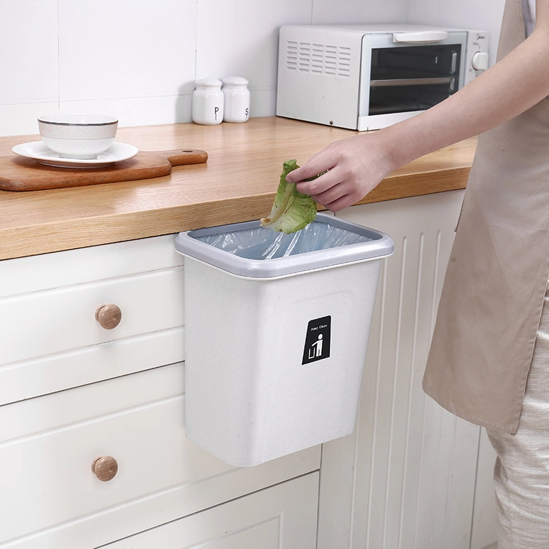 Amazon Hot Sale Plastic Garbage Bin Kitchen Trash Can, Wall Mountable Waste Bins