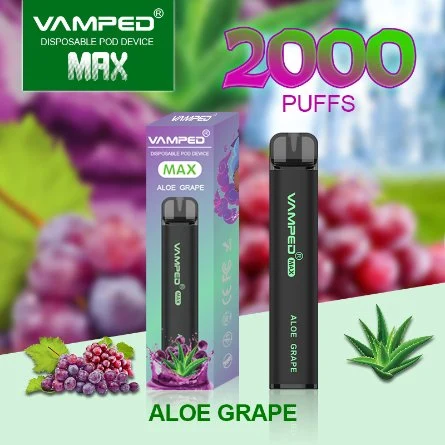 Best Cheap Factory Supplier Vamped Max 2000 Puffs Bar E Cigarette 5% Electronic Cigarette Disposable/Chargeable Vape Stick