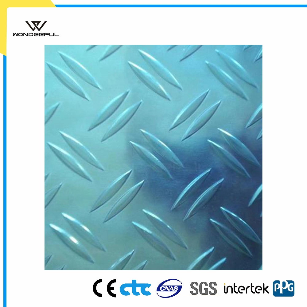 Anti-Slip Heat Insulation Anodized Stucco Embossed Pebble Pattern Aluminum Checkered Chequered Plate for Building Decoration