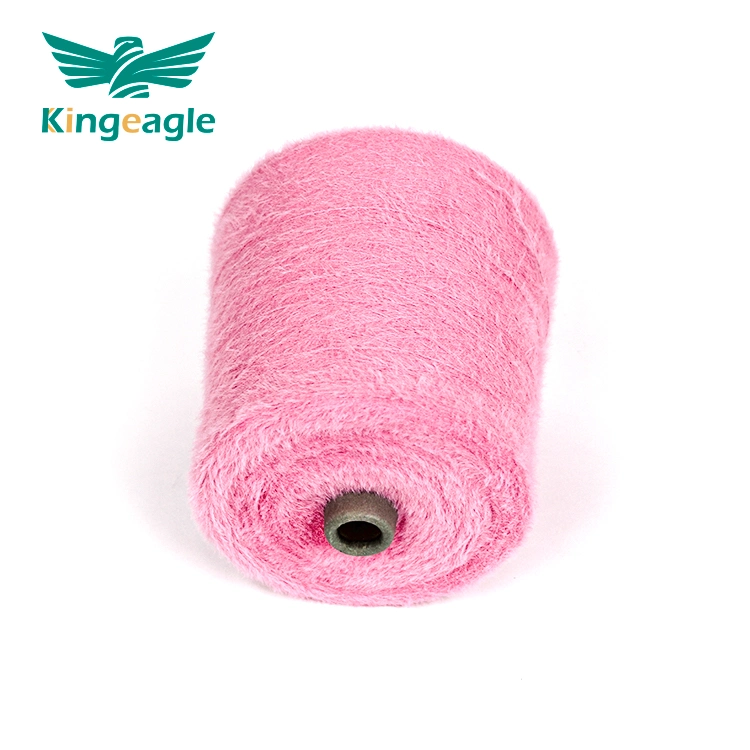 Kingeagle Vente en gros de fil de cils en plumes de vison en nylon à la mode teint en rose classique.