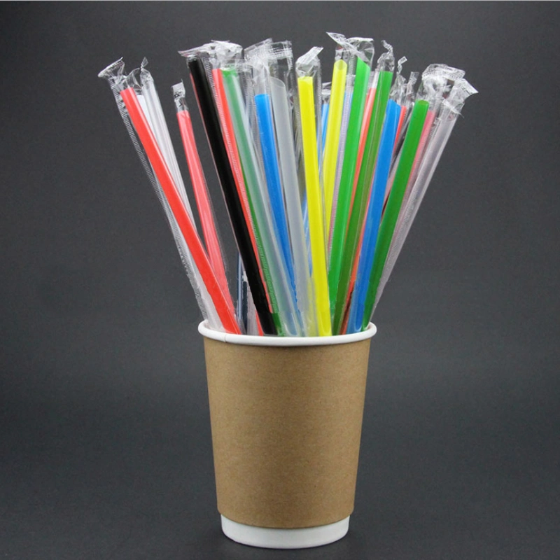 Multi Colored PP Available Boba Smoothie Drink Disposable Straws