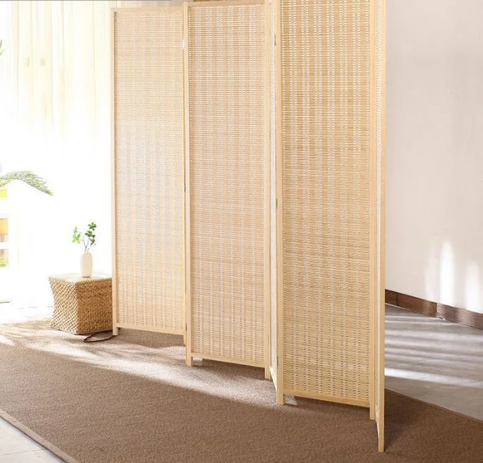 Simple Modern Living Room Mobile Folding Screen Wooden Screen