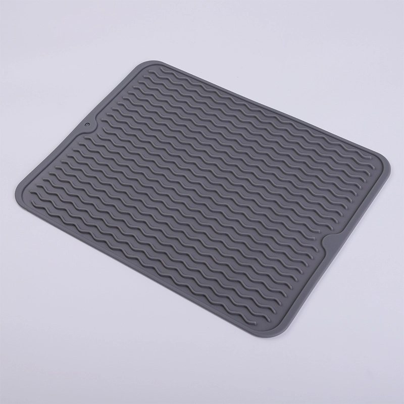 Waterproof 30*40mm Silicone Dish Drying Mat Heat Resistant Drying Dishwasher Pad