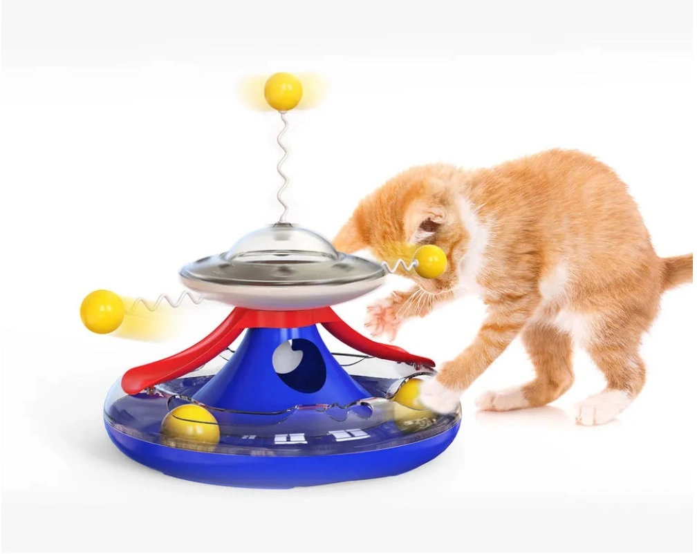 Hot Selling Puzzle Turntable Windmill Pet Feeder Toys Interactive Food