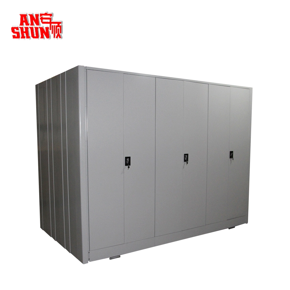 Manual Sliding Shelving Compactor Shelves Movable Steel Storage Cabinet Filing Cabinet for Office School