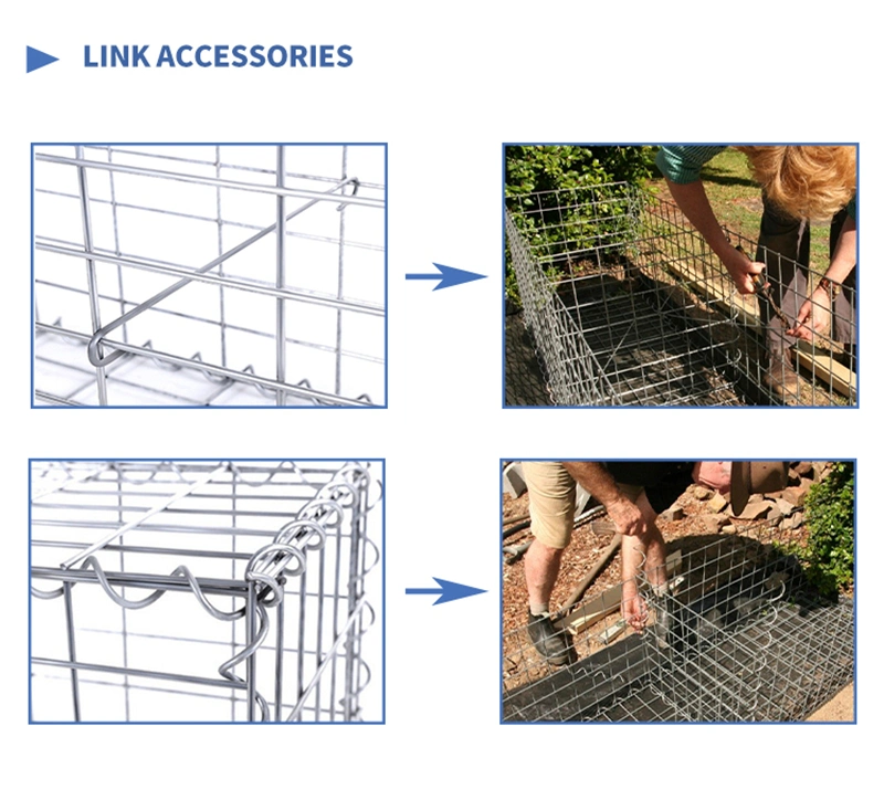 Alimentação Direta de fábrica Gabião Wire Mesh parede de retenção do compartimento da Pedra da Cesta