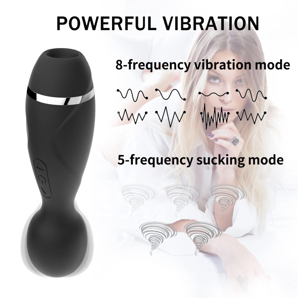 Female Mini Sex Toy Personal AV 8 Frequency Vibration 5 Modes Sucking Wand Vibrators for Women Clitoris Stimulator