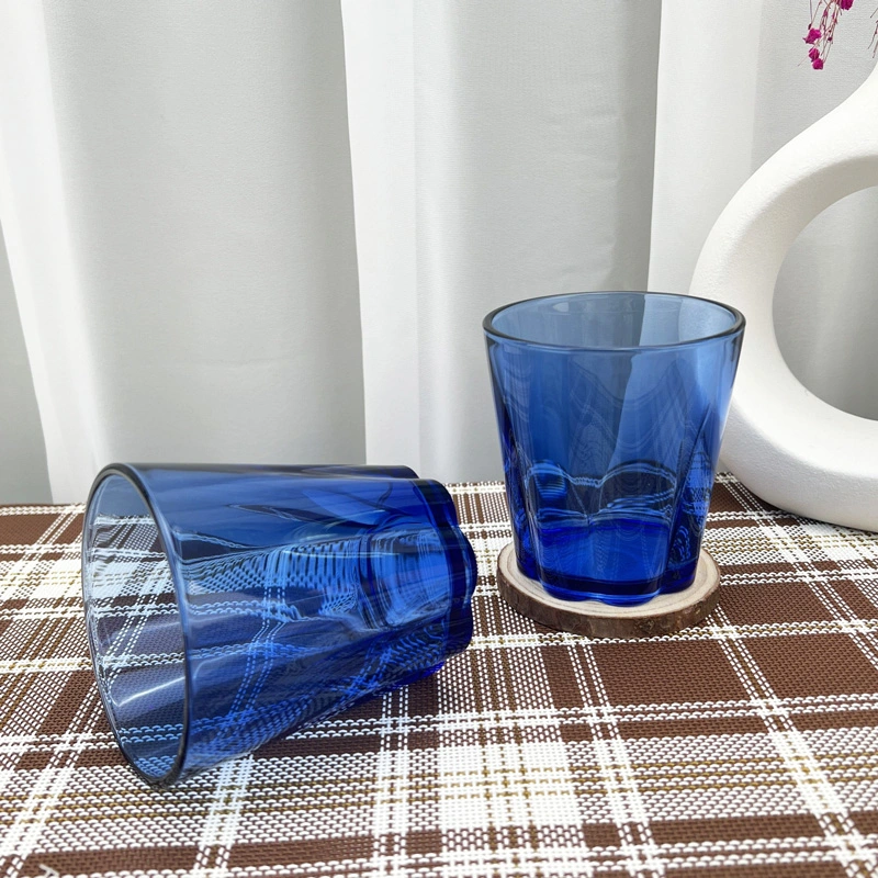 Coblat Blue Glass Drinking Glasses, Water Glasses, Wine Glasses, Glass Dinnerware Set