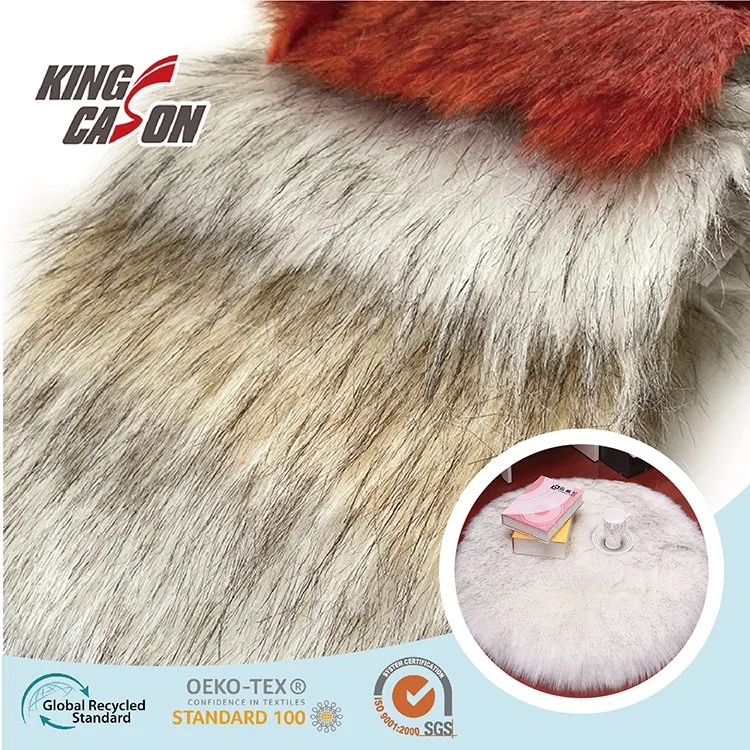 Kingcason Poly One Side Luxury Soft 4cm Fake Faux Fur Fabric for Carpet Rug