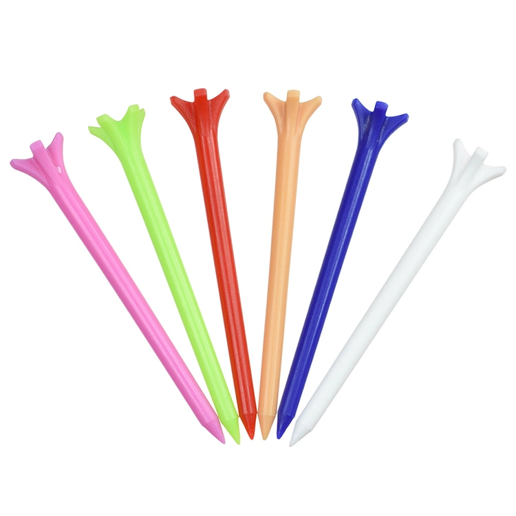 Multicolor Zero Friction 5 Prong Golf Tees 70mm Plastic 5 Claw Less Resistance Durable Golf Tee Golf Accessories