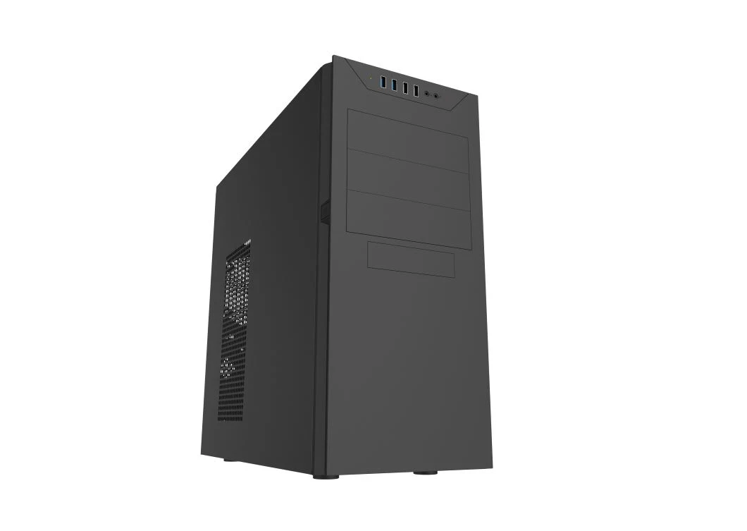 Silent Office Type Computer PC ATX Case with 4 USB Ports