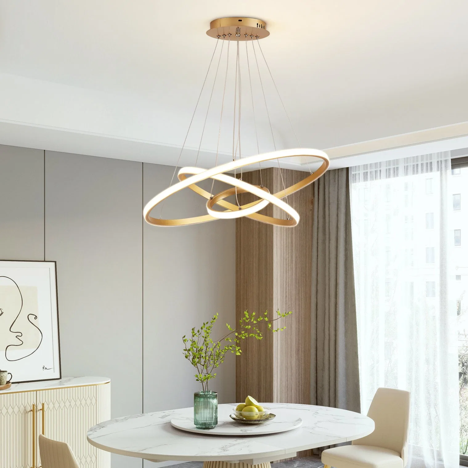 Diseño moderno y sencillo Candelabro Colgante Iluminación interior de la luz para la vida Hab.