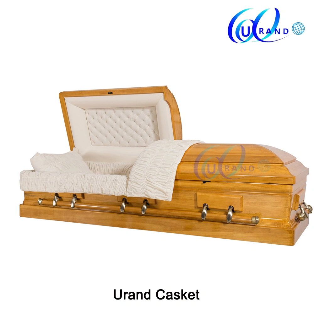 Solid Poplar Local American Style Chinese Distributor Factory Price Casket