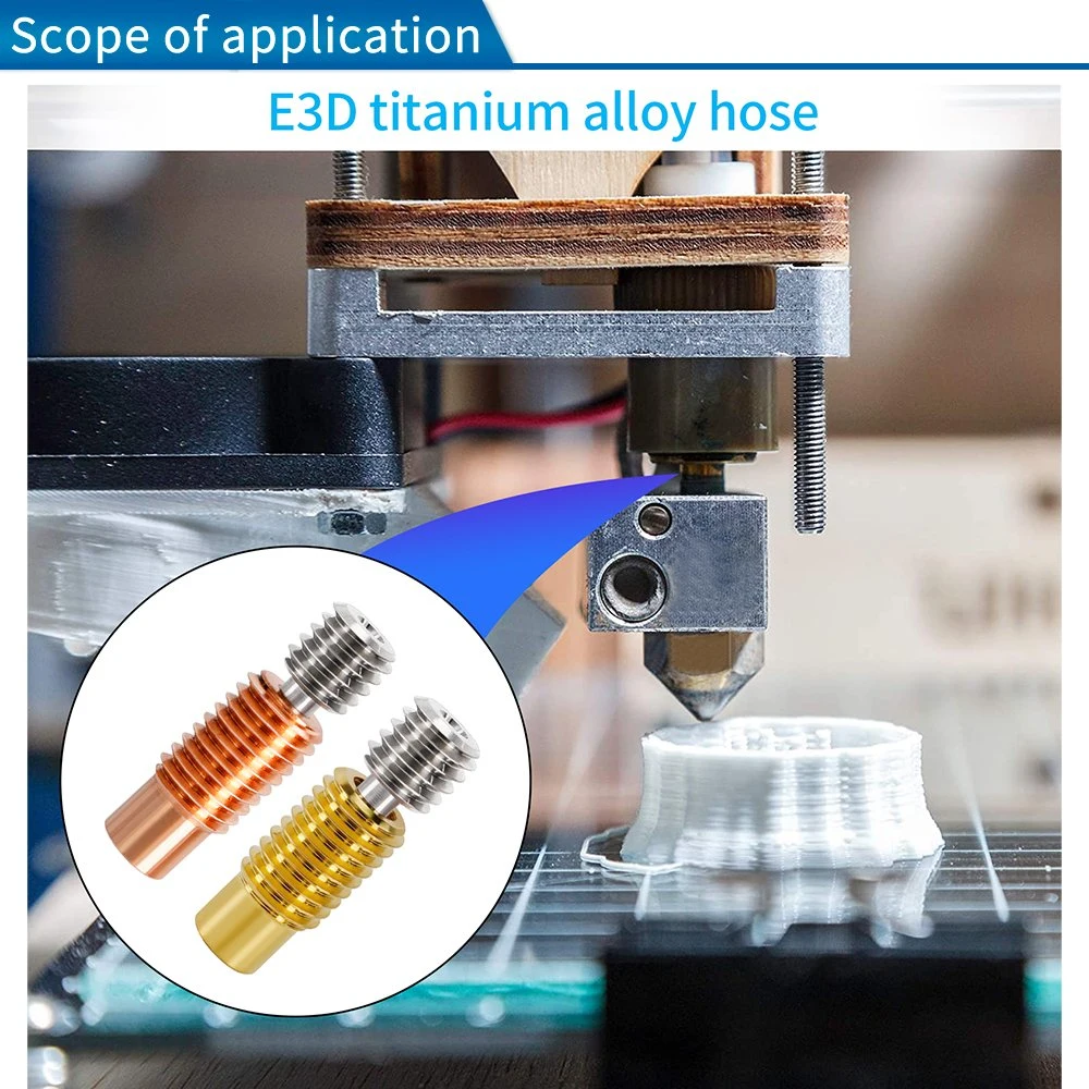 CNC Turning 3D Printer Accessories E3d V6 Titanium Alloy Heat Insulation Pipe