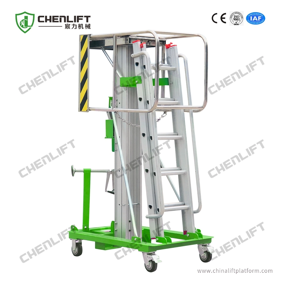 Manual Winch Elevating Lift Platform with Tilted Platform