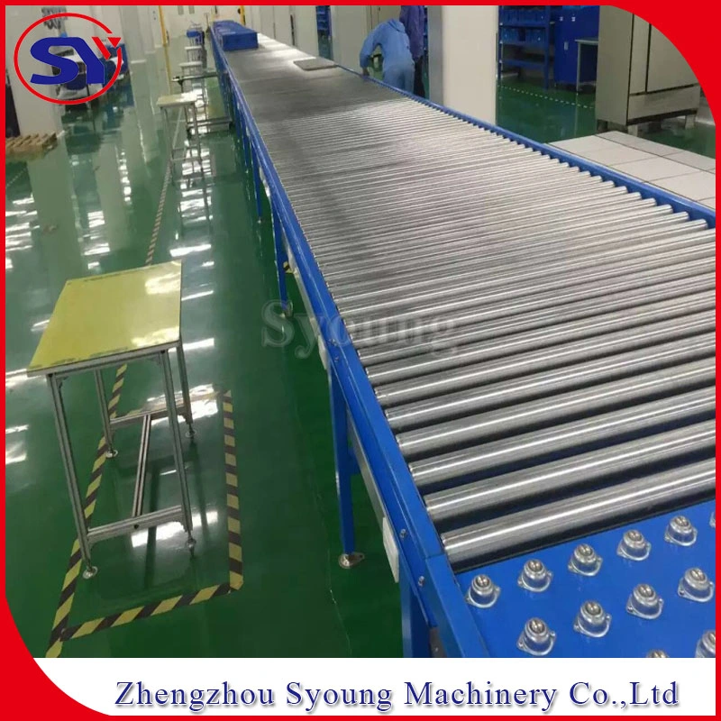 Motorized Industrial Steel Roller Conveyor for Carton Packages Pallets Roller Bed Table Conveyor