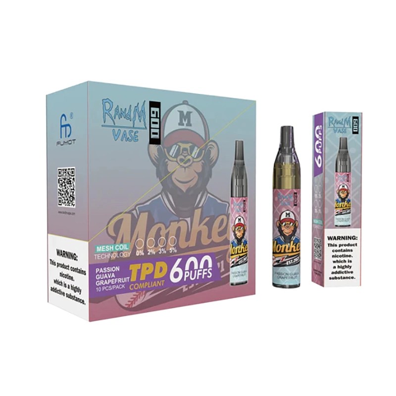 Vente en gros 2ml liquide Royaume-Uni eu Hot Selling Disposable Vape Randm Singe King 600 puffs Vape jetable