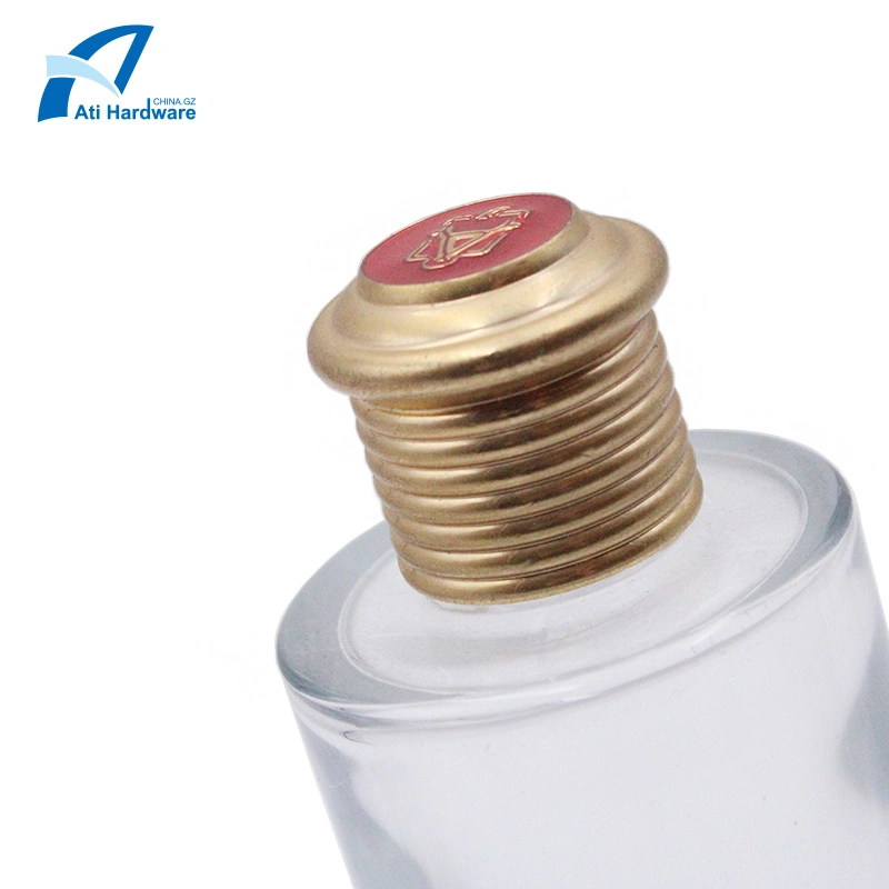 Custom Hot Selling Spiral Shape Logo Engrave Metal Perfume Bottle Caps