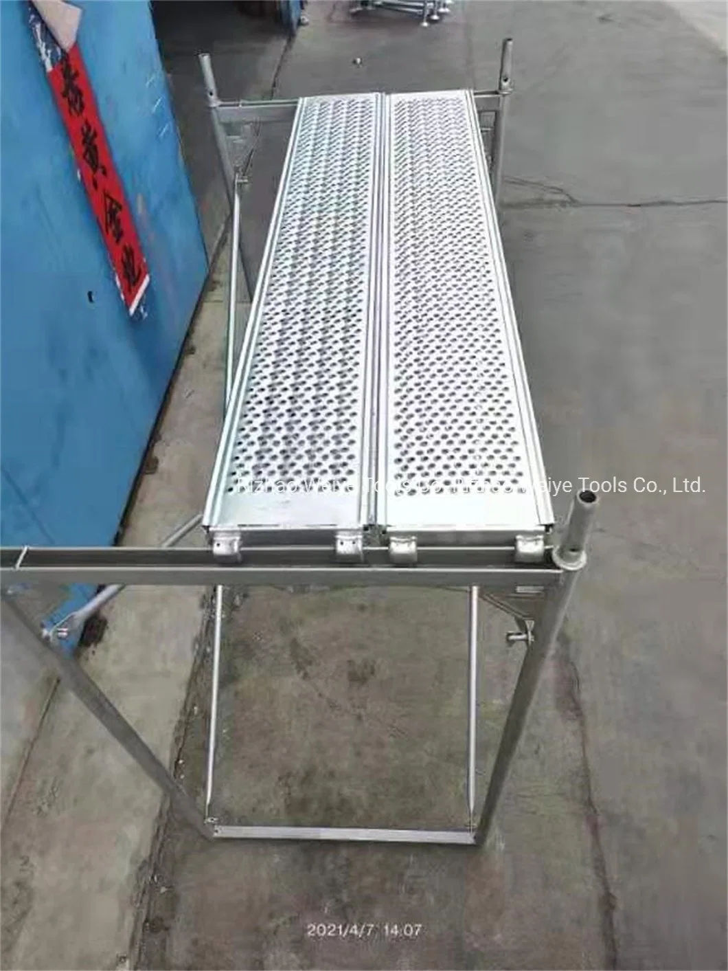 Modular European Layher Facade Scaffold Walk Through Platform Frame