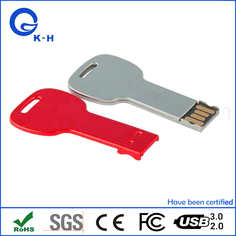 Wholesales Promo Metal Key Shape USB Flash Memory Stick 2.0