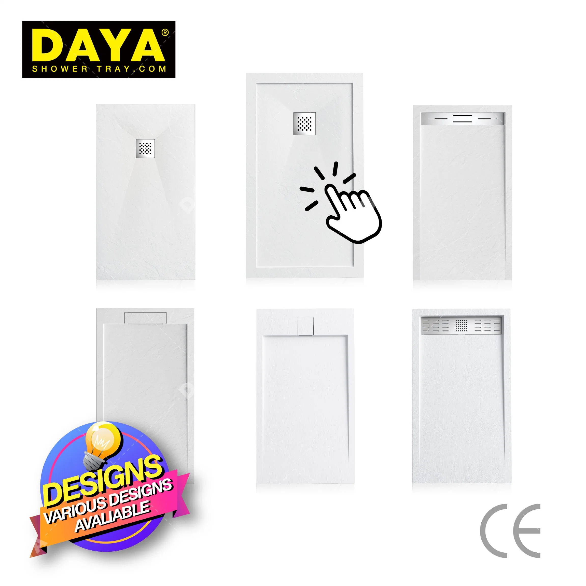 Daya Resin Bathroom Shower Pan Manufacturing Hotel Shower Tray Companies ODM Shower Base