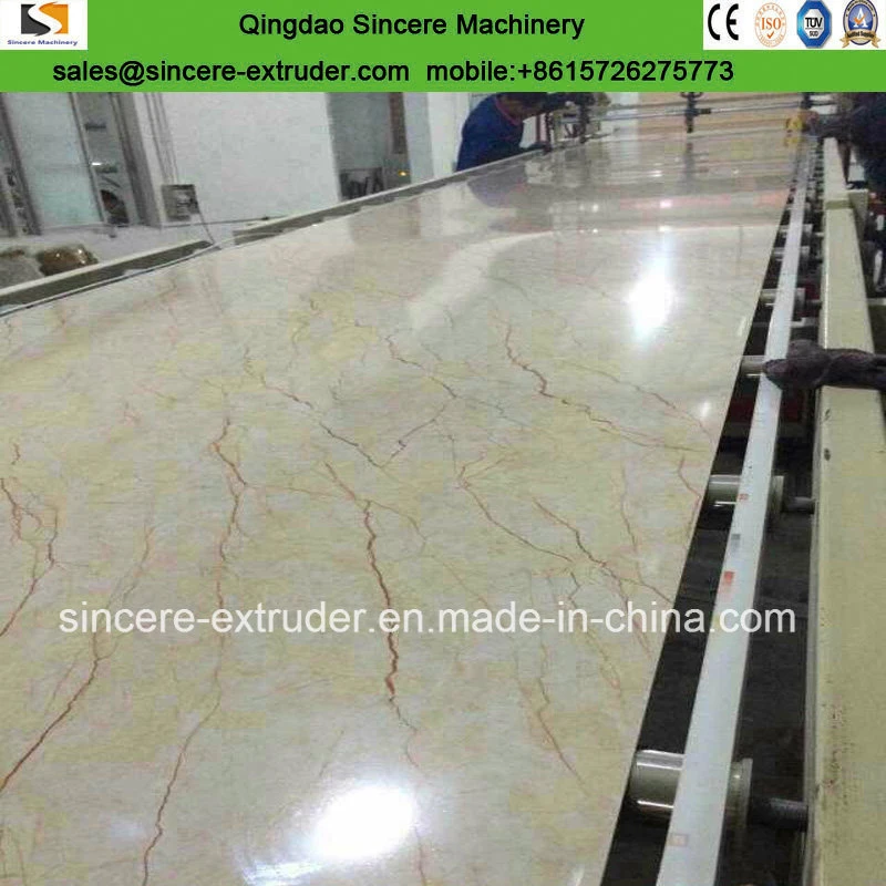 El PVC Iaminated Hoja de piedra de mármol de la línea de producción de la extrusora