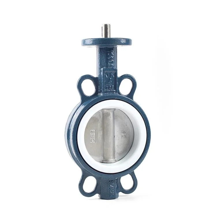 DIN Carbon Steel Soft Seat Wafer Butterfly Valve Handle Lever Manual Operated