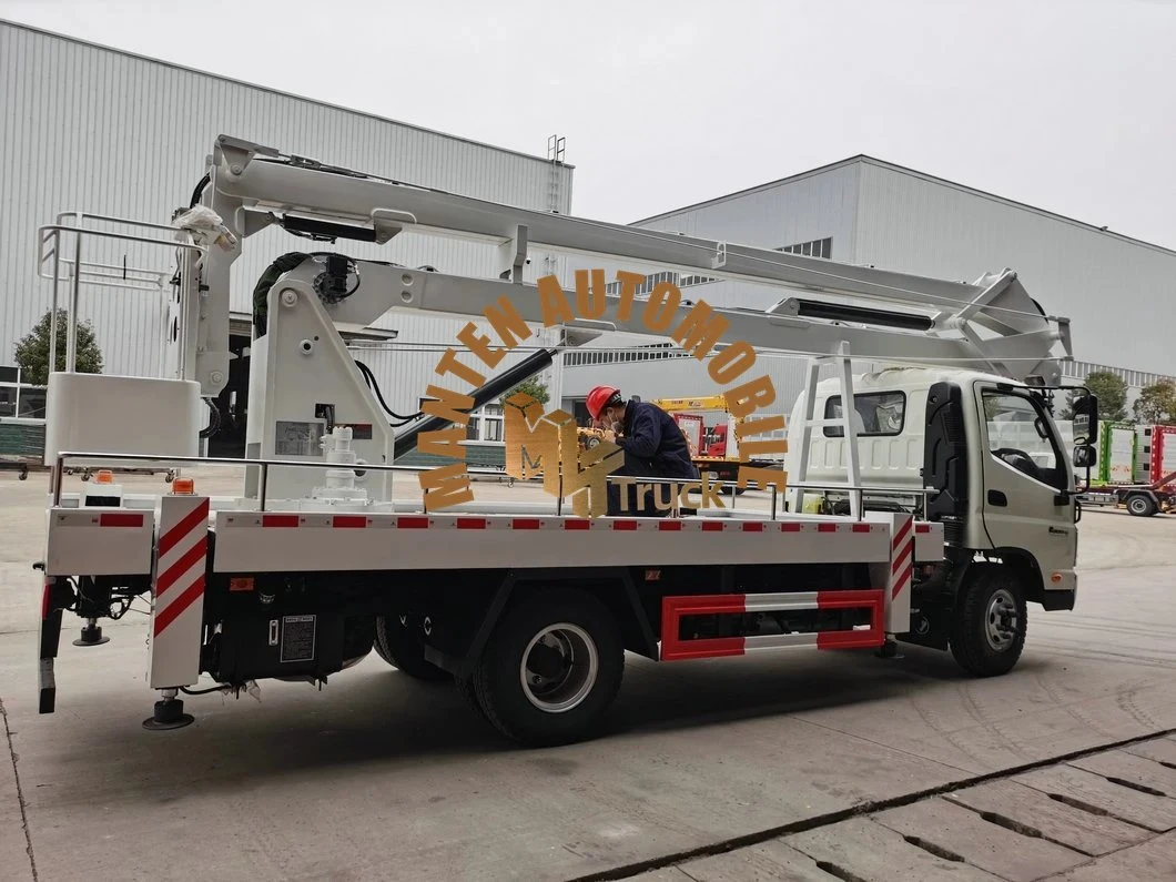 14m 10.5m Jmc 2 Man Telescopic Bucket Truck Mounted Work Telescoping Boom Aerial Platform