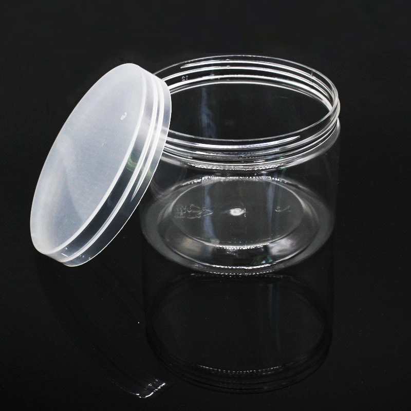 6.5 * 8cm Sealed Food Pet Plastic Packaging with Cover Transparent Empty Bottle Jar