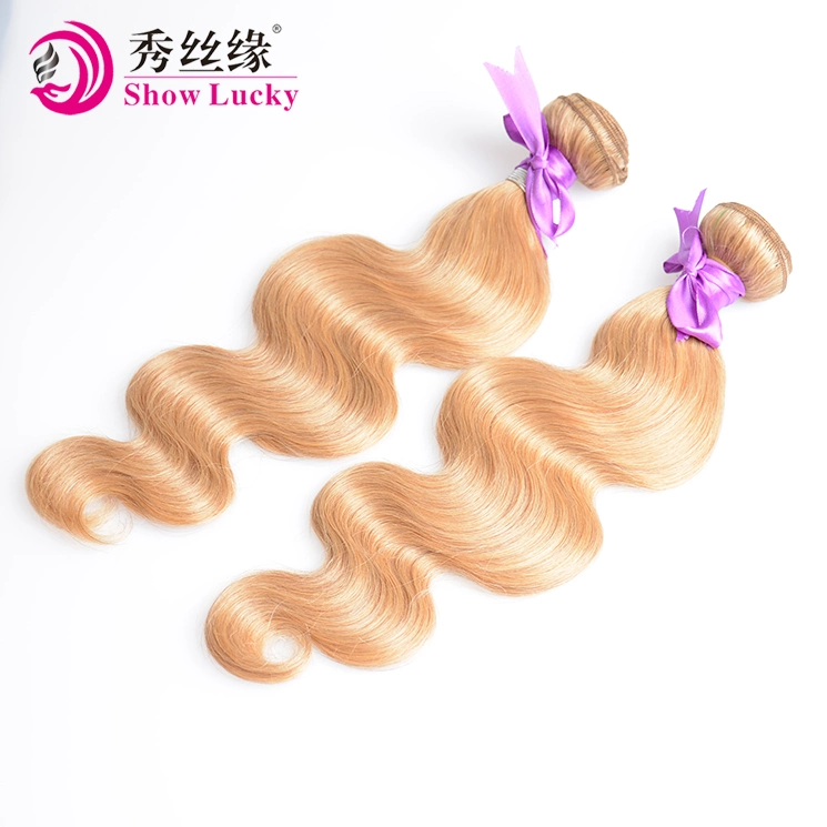 Blonde Color #27 Cambodian Kinky Curly Unprocessed Virgin Hair Weaving at Wholesale/Supplier Price