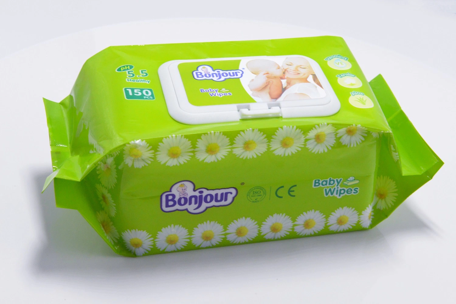 Hot Selling Green Outer Packaging Non-Woven Fabric Series Wipes, High-Quality Baby Products