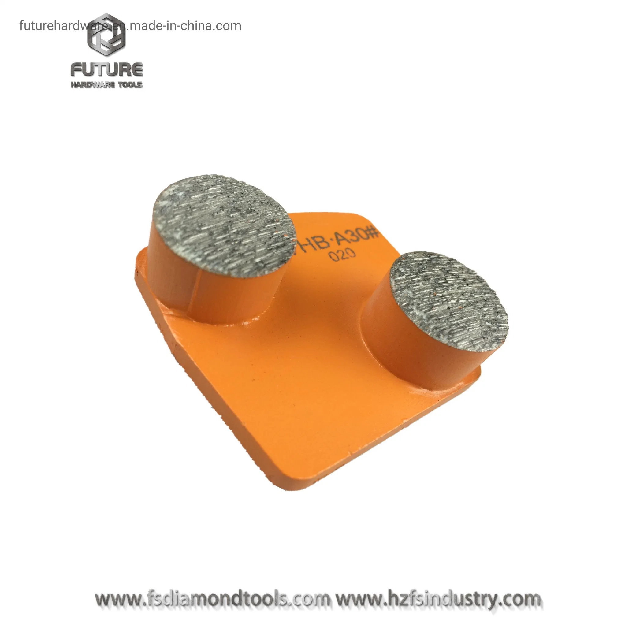 Metal Bond Diamond Concrete Grinding Pad Redilock Shoes Double Bar Segment Floor Polishing Block