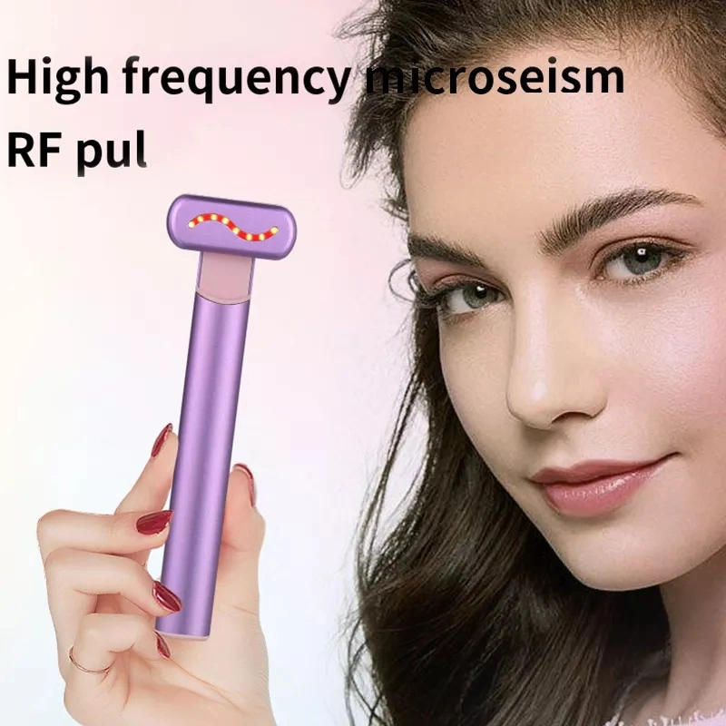 preço de fábrica Terapia de luz de rejuvenescimento da pele sem fios RF rosto EMS Aquecimento elevatório massagem facial com massagem dos olhos elétrica Wand