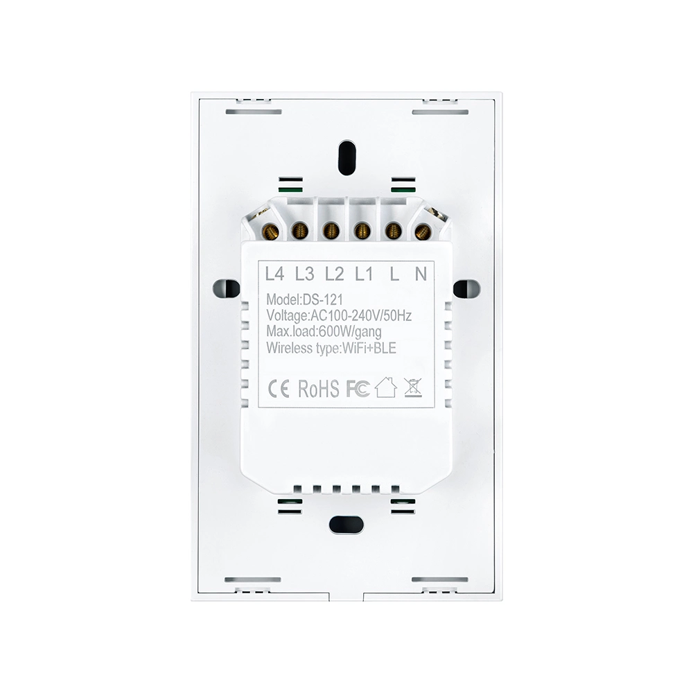 El estándar estadounidense Smart WiFi interruptor táctil de la pared 1/2/3/4 pista Interruptor inteligente Smart Switch