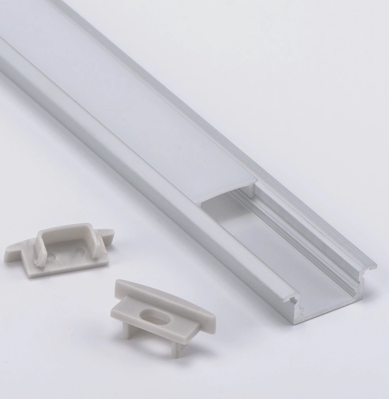 Alu2308 Recessed Extruded U-Shaped 6063 LED Strip Aluminum Extrusion with PMMA/PC Cover Apply to Indoor