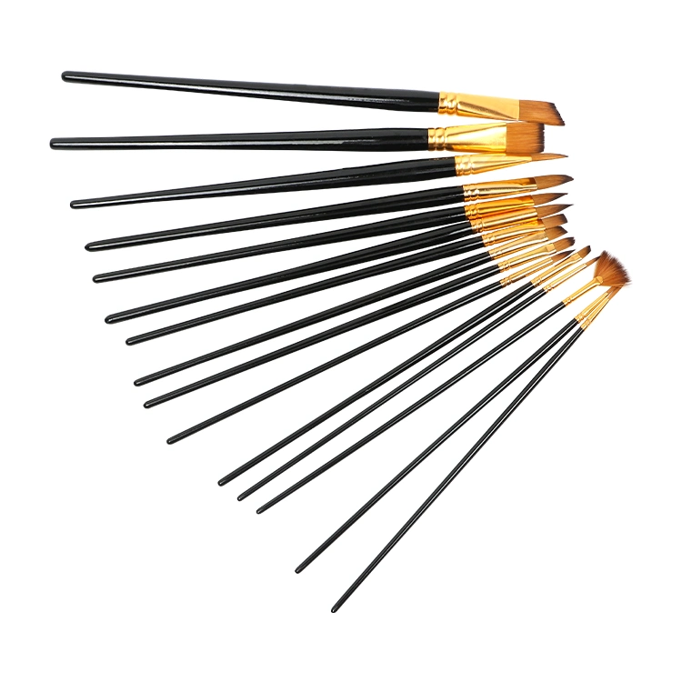 China Supplier Professional 15PCS Nylon Hair Artist Paint Tool Brush Set