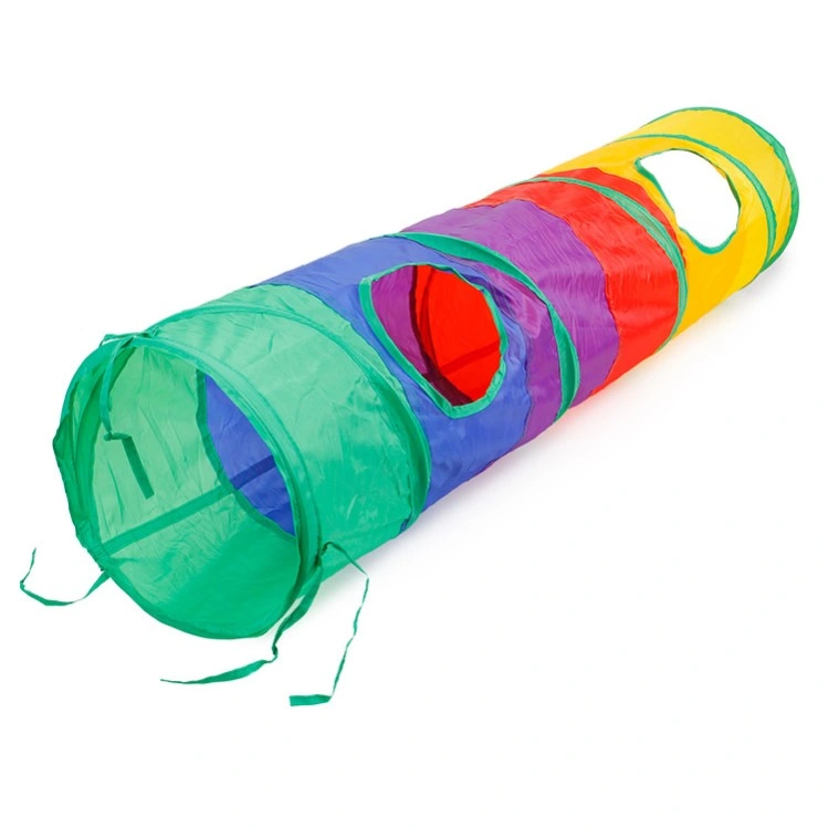 DIY Cat Toys Play Tunnel, Foldable Hideaway Pet arruga Tunnel con bola al por mayor