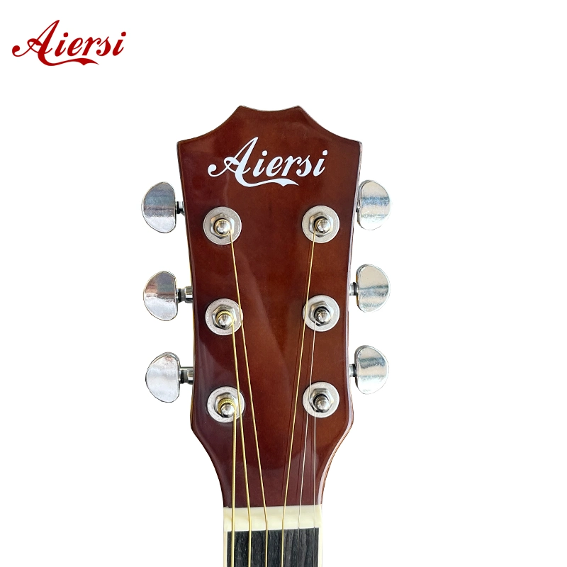 Aiersi Factory Cutaway Shape Gloss Finish Электрическая акустическая гитара Basswood С подборщиком 7545