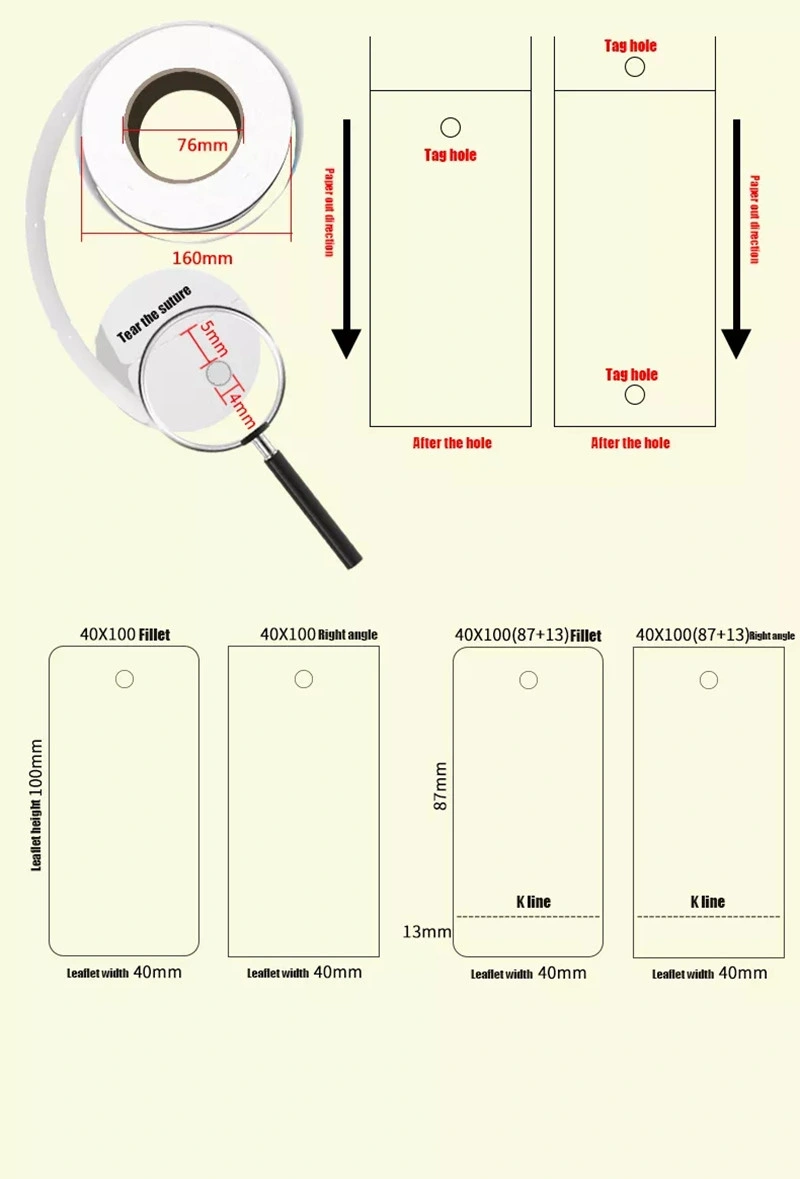 FSC Certified Paper Custom Design Garment Price Hang Tag Roll Packaging Price Tag