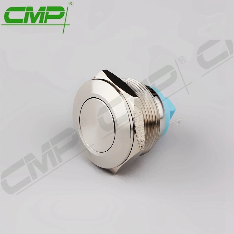 22mm Flat Metal Push Button Switch