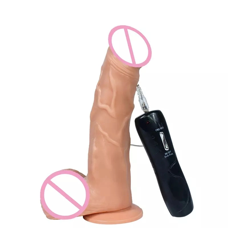 7.3 Inch TPE Vibrating Dildo Adult Novelty Toys with 6 Mode Cheap Dildo Sex Toys for Women