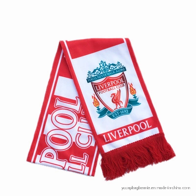 Print Logo Soccer Football Team Fans Knit Scarf