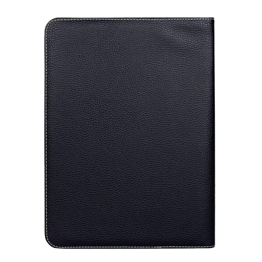 A4 PU Leather Zippered Business Document Organizer with Tablet Holder