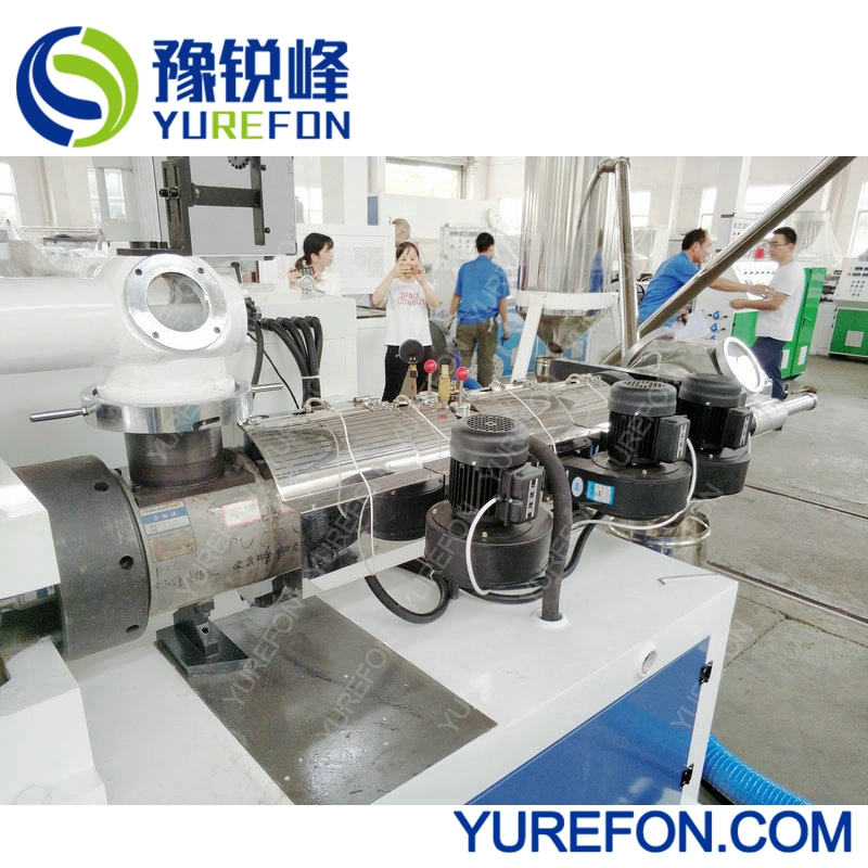 Conical Double Screw PVC Pelletizer Line Hot Die Face Cutting